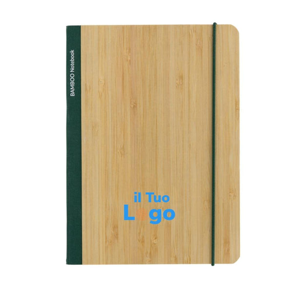Taccuino A5 Scribe in bambù - personalizzabile con logo