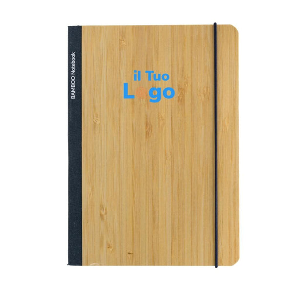 Taccuino A5 Scribe in bambù - personalizzabile con logo