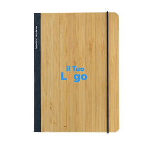 Taccuino A5 Scribe in bambù - personalizzabile con logo