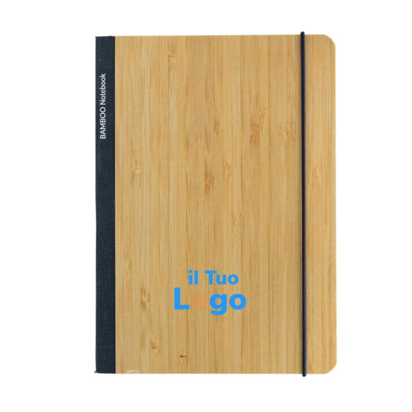 Taccuino A5 Scribe in bambù - personalizzabile con logo