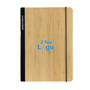 Taccuino A5 Scribe in bambù - personalizzabile con logo