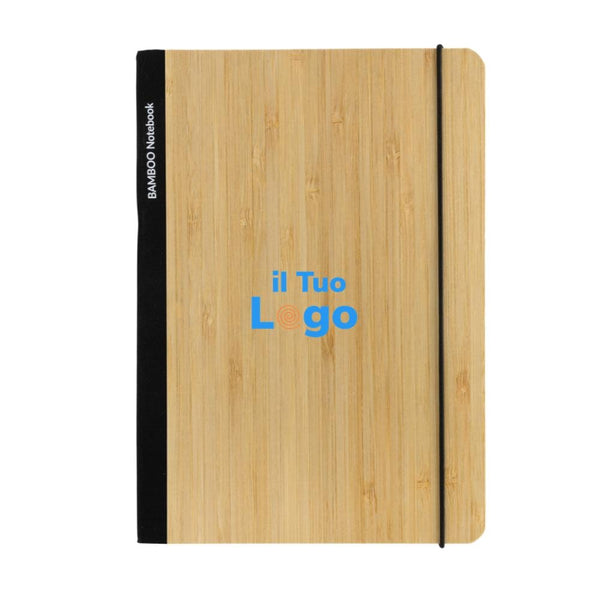 Taccuino A5 Scribe in bambù - personalizzabile con logo