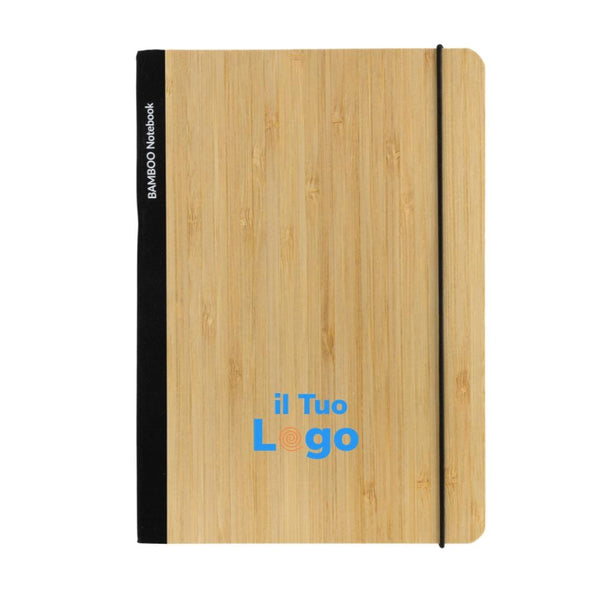 Taccuino A5 Scribe in bambù - personalizzabile con logo