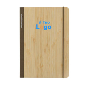 Taccuino A5 Scribe in bambù - personalizzabile con logo