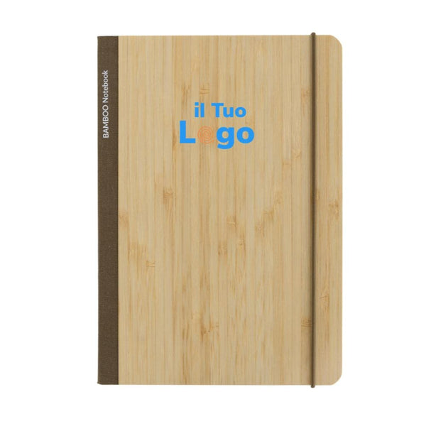 Taccuino A5 Scribe in bambù - personalizzabile con logo
