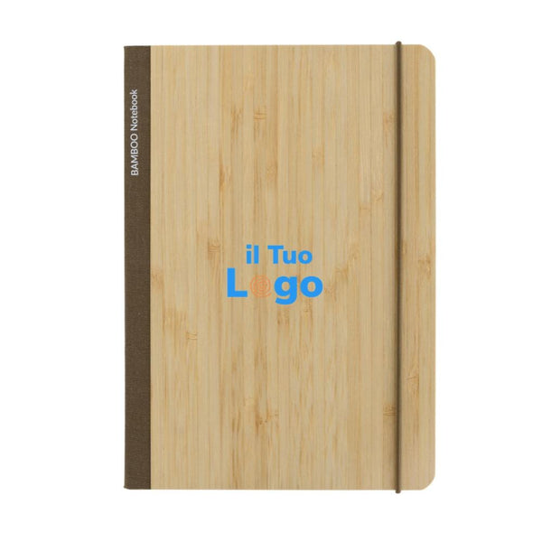Taccuino A5 Scribe in bambù - personalizzabile con logo