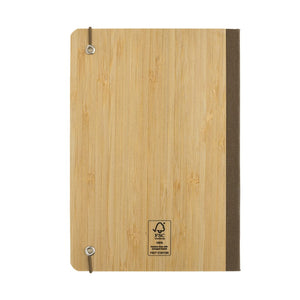 Taccuino A5 Scribe in bambù - personalizzabile con logo