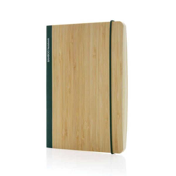 Taccuino A5 Scribe in bambù verde - personalizzabile con logo