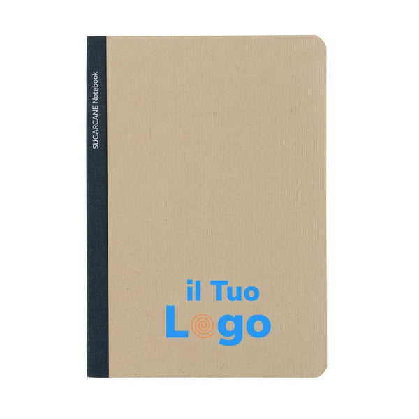Taccuino A5 Stylo in canna da zucchero certificata Bonsucro - personalizzabile con logo