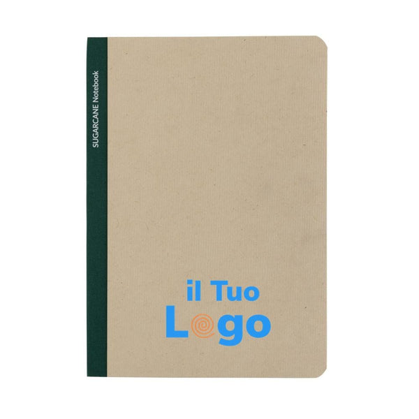 Taccuino A5 Stylo in canna da zucchero certificata Bonsucro - personalizzabile con logo