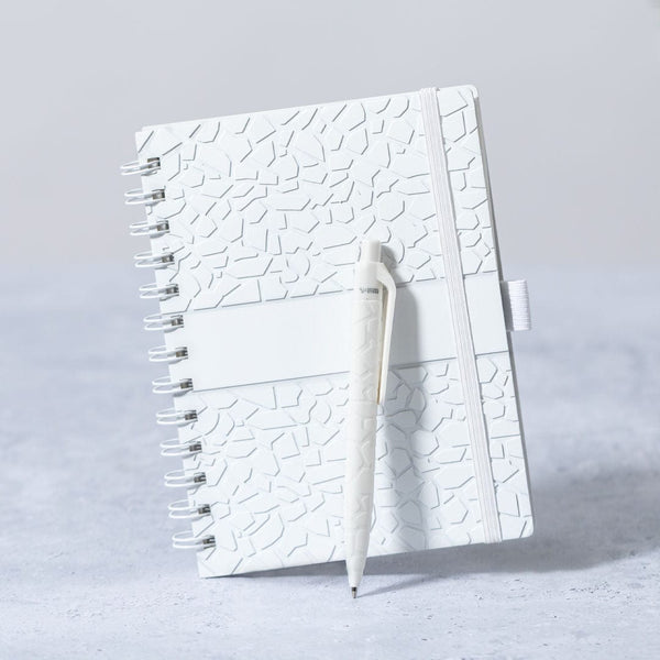 Taccuino Amber bianco - personalizzabile con logo