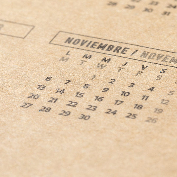 Taccuino Calendario Terens beige - personalizzabile con logo