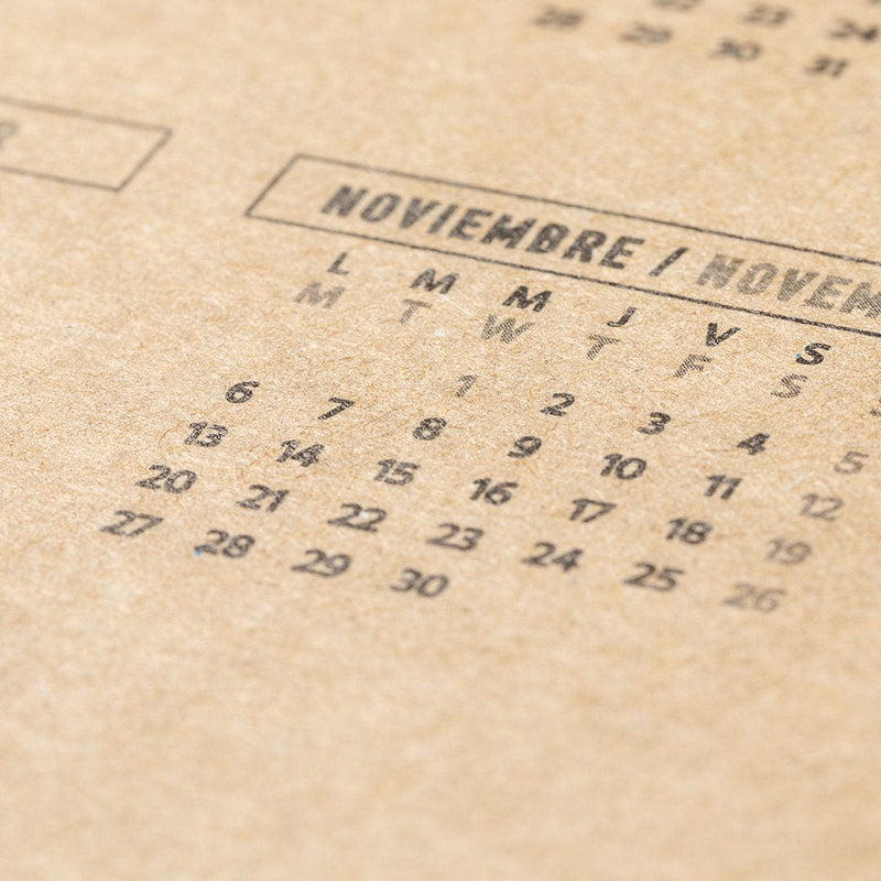 Taccuino Calendario Terens beige - personalizzabile con logo