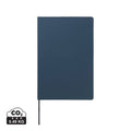 Taccuino con copertina morbida VINGA Baltimore in PU RCS blu navy - personalizzabile con logo