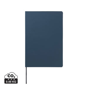 Taccuino con copertina morbida VINGA Baltimore in PU RCS blu navy - personalizzabile con logo