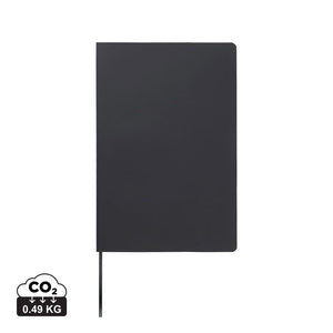 Taccuino con copertina morbida VINGA Baltimore in PU RCS nero - personalizzabile con logo