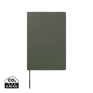 Taccuino con copertina morbida VINGA Baltimore in PU RCS verde - personalizzabile con logo