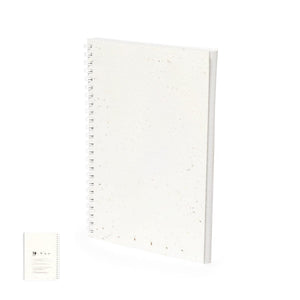 Taccuino con Semi Bitar bianco - personalizzabile con logo