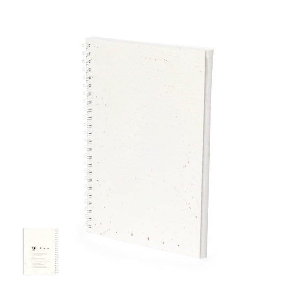 Taccuino con Semi Bitar bianco - personalizzabile con logo