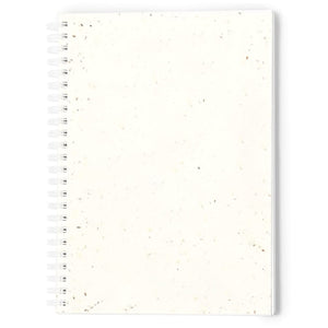 Taccuino con Semi Bitar bianco - personalizzabile con logo