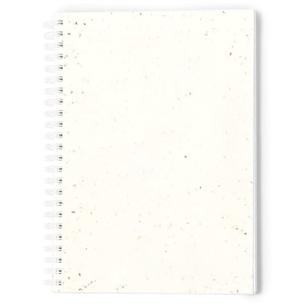 Taccuino con Semi Bitar bianco - personalizzabile con logo