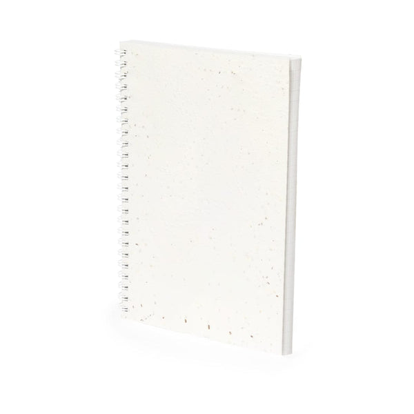Taccuino con Semi Bitar bianco - personalizzabile con logo
