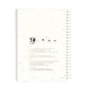 Taccuino con Semi Bitar bianco - personalizzabile con logo