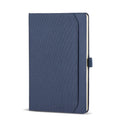 Taccuino con tasca Ashira A5 blu navy - personalizzabile con logo