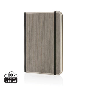 Taccuino deluxe A5 Treeline copertina in legno grigio - personalizzabile con logo