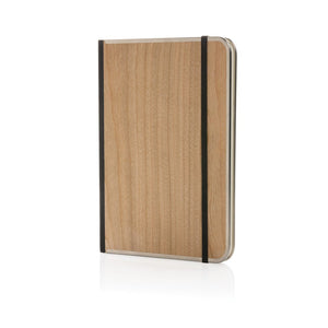 Taccuino deluxe A5 Treeline copertina in legno - personalizzabile con logo