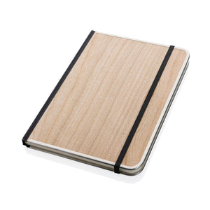 Taccuino deluxe A5 Treeline copertina in legno - personalizzabile con logo