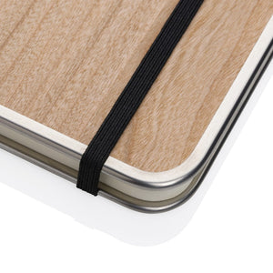 Taccuino deluxe A5 Treeline copertina in legno - personalizzabile con logo