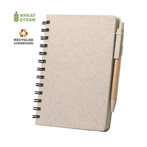 Taccuino Eco Paglia Personalizzato beige - personalizzabile con logo