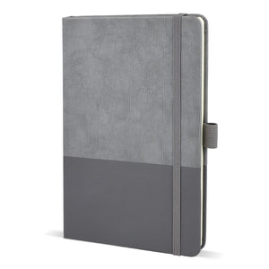Taccuino in pelle termica A5 Grigio - personalizzabile con logo