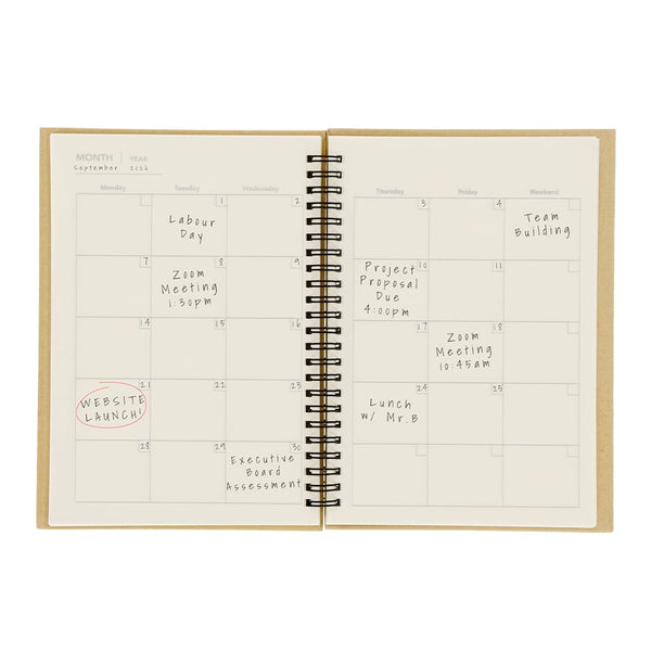 Taccuino Planning Mensile Celik natural - personalizzabile con logo