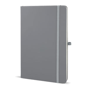 Taccuino PU Sora A5 grigio - personalizzabile con logo