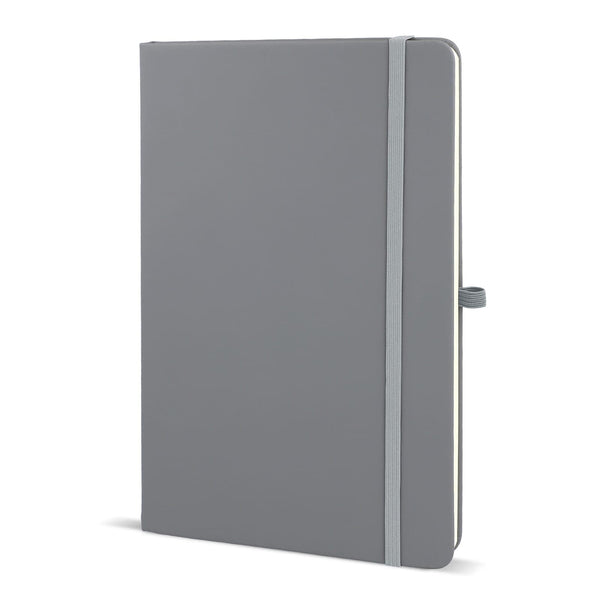 Taccuino PU Sora A5 grigio - personalizzabile con logo
