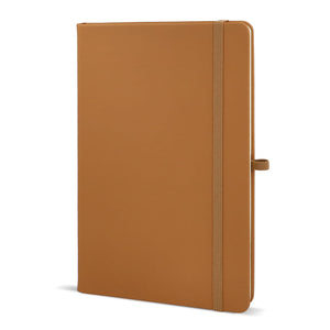 Taccuino PU Sora A5 marrone - personalizzabile con logo