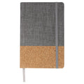 Taccuino R-PET e sughero A5 Grigio - personalizzabile con logo