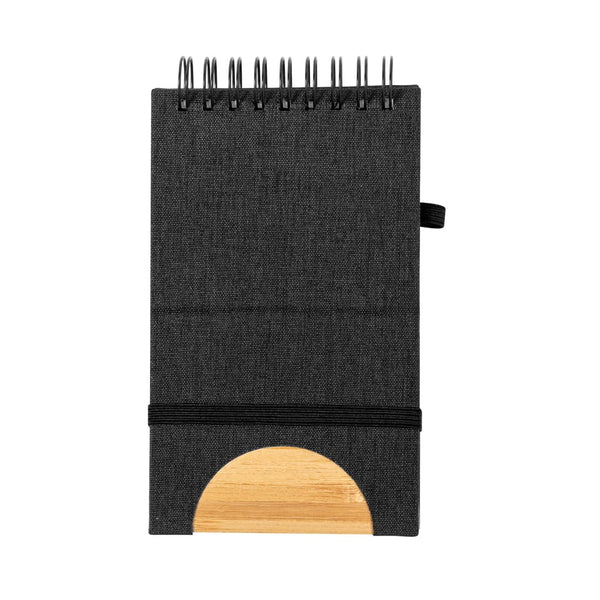 Taccuino Supporto Alyxa nero - personalizzabile con logo