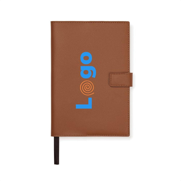 Taccuino VINGA Timo in PU RCS marrone - personalizzabile con logo