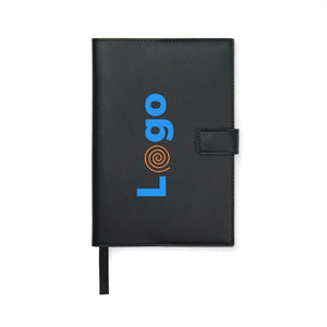 Taccuino VINGA Timo in PU RCS nero - personalizzabile con logo