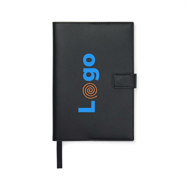 Taccuino VINGA Timo in PU RCS nero - personalizzabile con logo