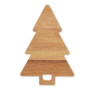 Taglere in acacia natalizio natural - personalizzabile con logo