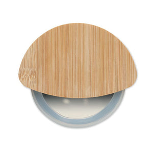 Tagliapizza rotondo in bambù natural - personalizzabile con logo