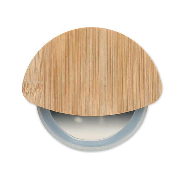 Tagliapizza rotondo in bambù natural - personalizzabile con logo