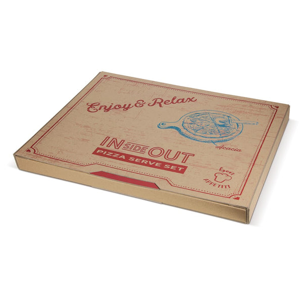 tagliere da pizza con rotella beige - personalizzabile con logo
