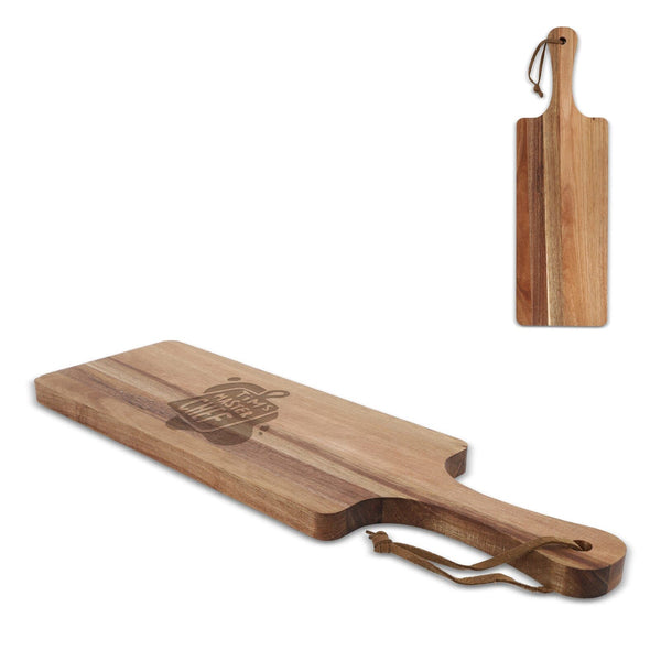 Tagliere in acacia 38 x 11,7 x 1,5 cm natural - personalizzabile con logo