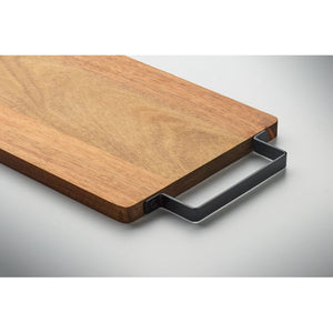 Tagliere in acacia con manico natural - personalizzabile con logo