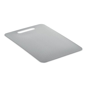 Tagliere in acciaio M Color argento - personalizzabile con logo